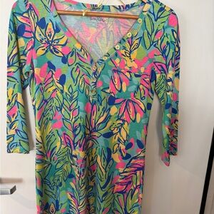 Lilly Pulitzer Multicolor Leaf Print Swim Cover-Up